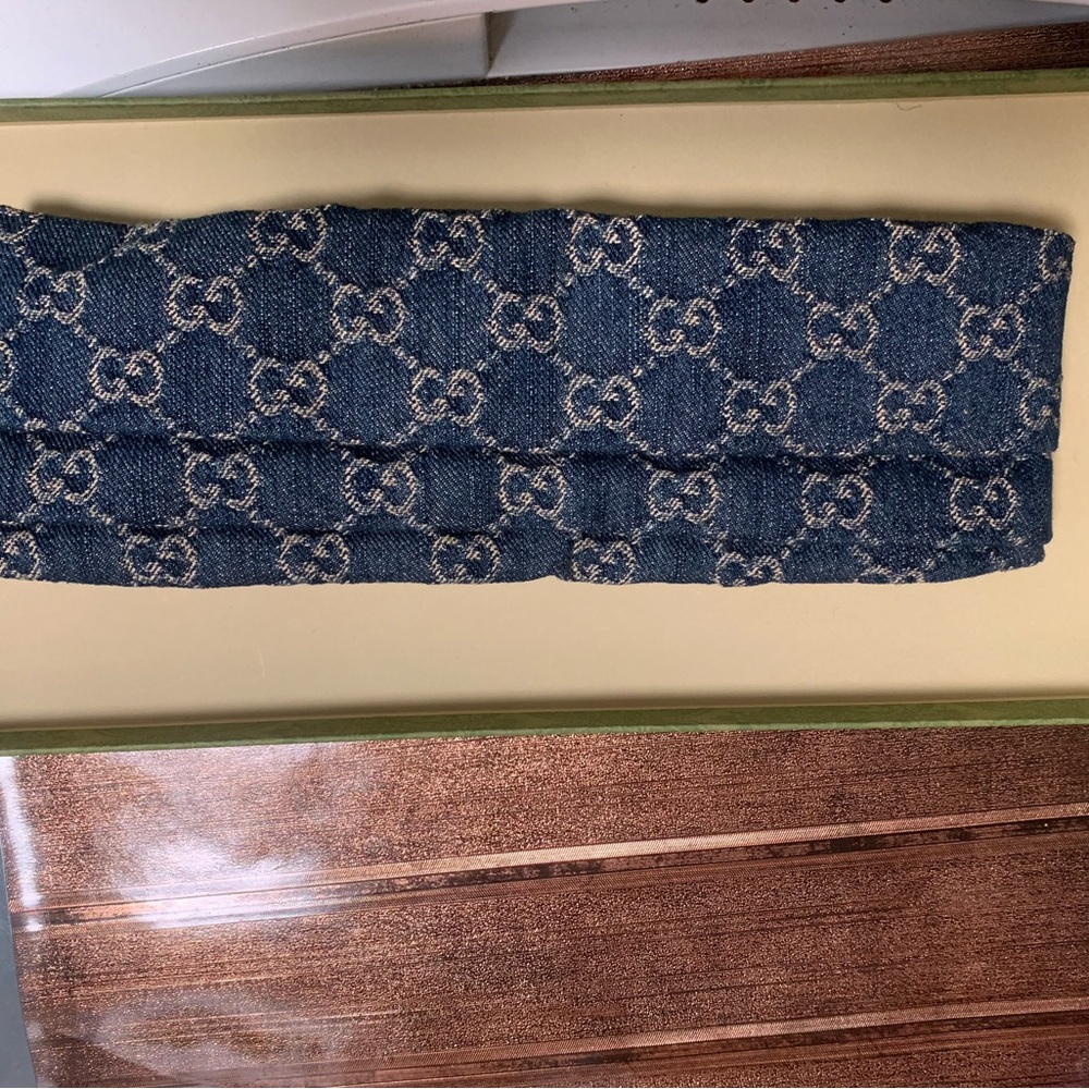 Gucci Indigo GG Denim Headband